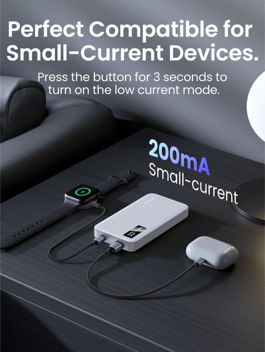 Produktbild Ugreen 10000mAh Two-way Fast Charging Powerbank White (10000 mAh, 22.50 W, 38.20 Wh)