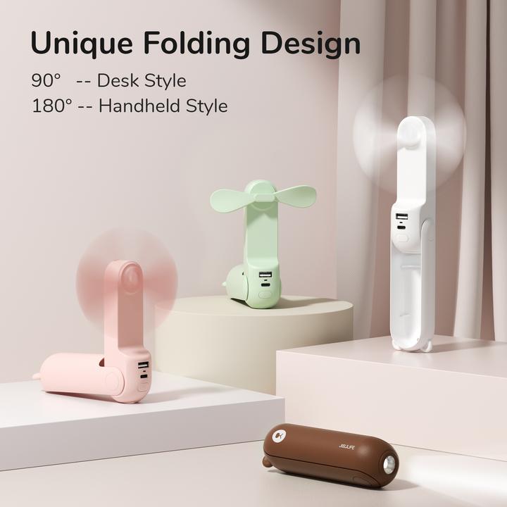 Actual product image Jisulife Handheld Fan Life8 white