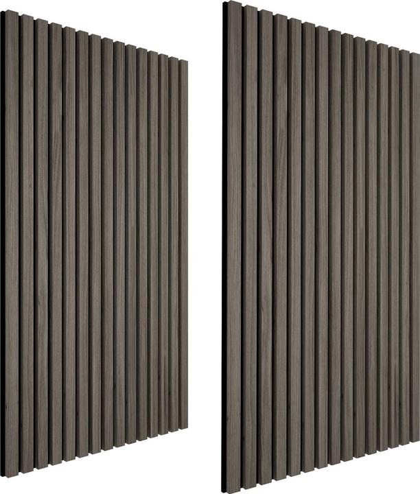 tectake 2er Set Akustikpaneele Sonic Wall Holzoptik (2 Stk.)