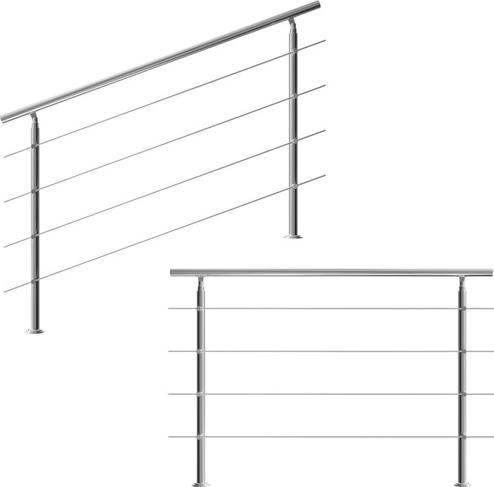 Image du produit Monzana Rampe d’escalier (Acier inoxydable)