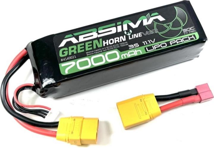 Immagine prodotto Absima Greenhorn Vol.2 LiPo 3S 11,1V-50C 7000 SC (XT90/T-Plug)
