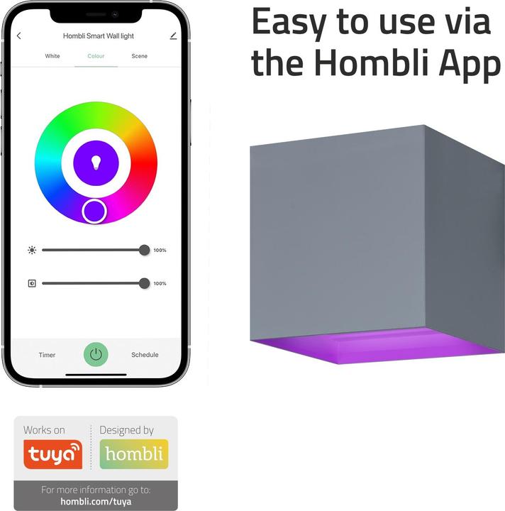 Actual product image Hombli Smart Outdoor Wall Light V2 (600 lm)