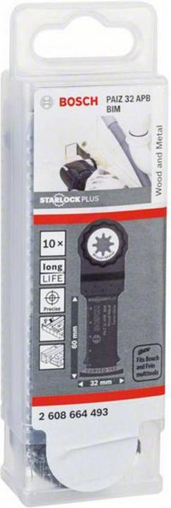 Image du produit Bosch Professional Zubehör Lame de scie plongeante BIM PAIZ 32 APB. Bois et Métal. 60x 32 mm. paquet de 10