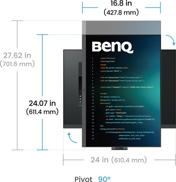 Actual product image BenQ RD280UA IPS 4K UHD USB-C HDR10 (3840 x 2560 pixels, 28.20")