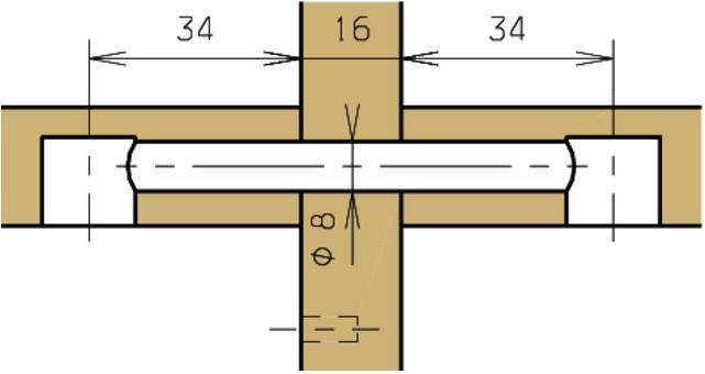 Image du produit Cheville d'assemblage double excentrique avec circlip