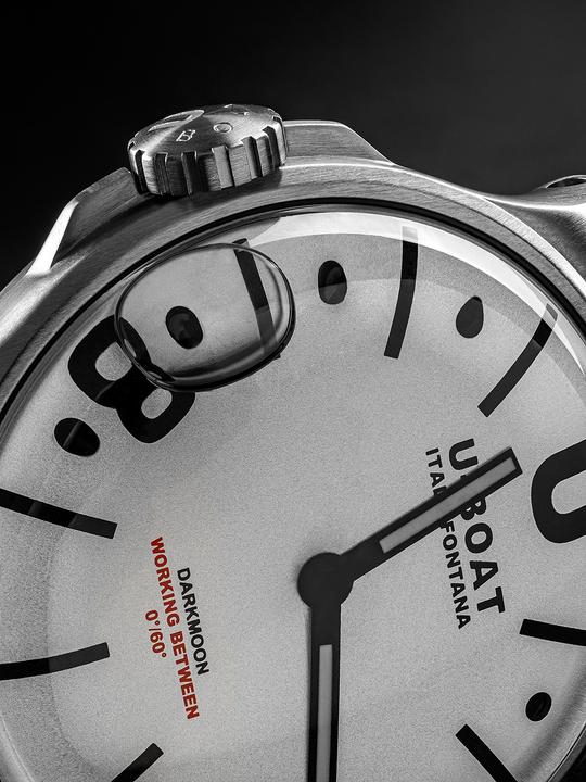 Produktbild U-Boat 9542 Darkmoon White SS Herrenuhr 44mm 5ATM (Analoguhr, 44 mm)