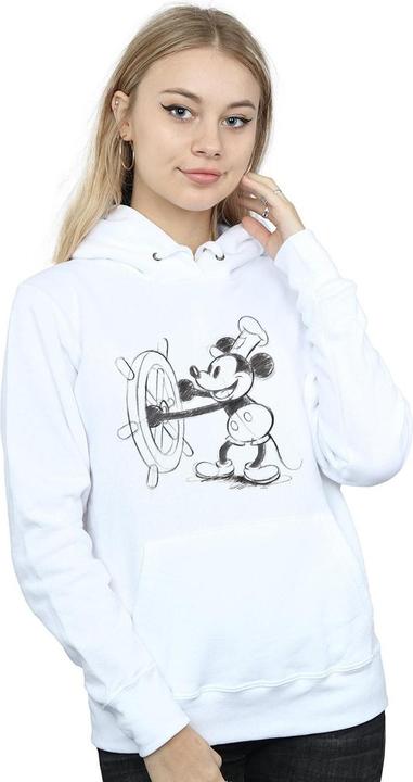 Immagine prodotto Disney Mickey Mouse Steamboat Sketch Felpa con Cappuccio Donna (XXL)