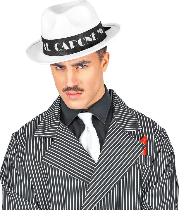 Image du produit Widmann Chapeau blanc de gangster Al Capone en feutre