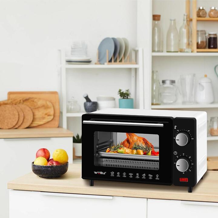 Produktbild Woltu Mini Backofen 12 Liter, Weiss+schwarz