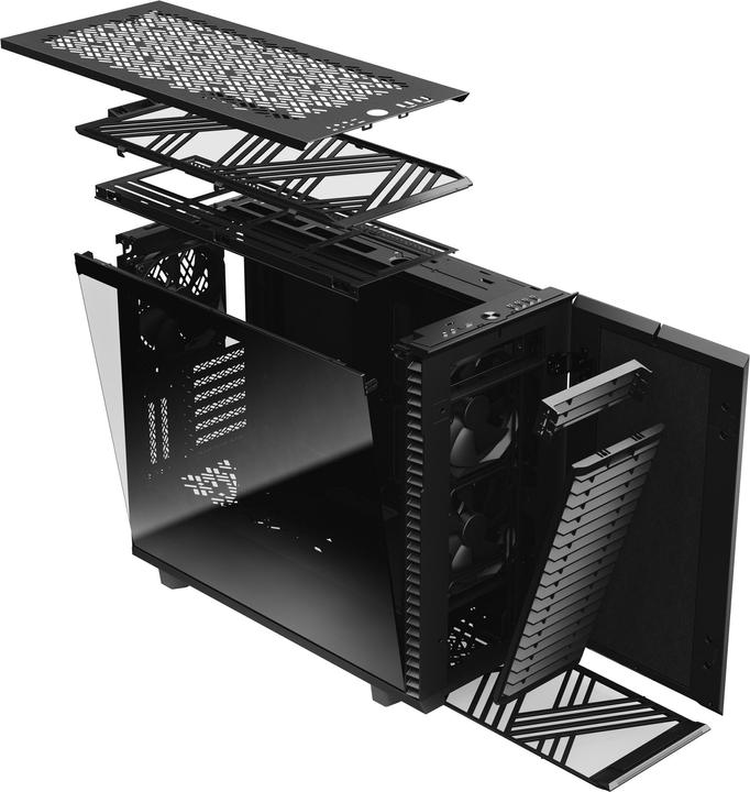 Produktbild Fractal Define 7 Black TGD (ATX, mATX, Mini-ITX, E-ATX)