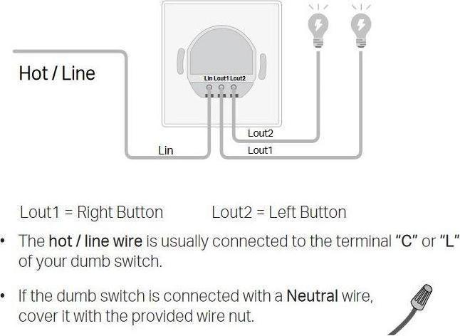 Produktbild TP-Link TAPO S220 - Intelligenter Lichtschalter, 2fach einseitig