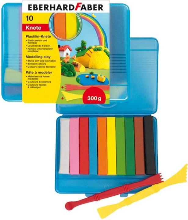 Produktbild EberhardFaber Eberhard Faber Vertrieb GmbH Plastilin-Knete sortiert 14er Box,2 Modellierstäbe