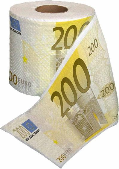 Produktbild Thumbs Up Mad Monkey Toilettenpapier "200Euro" weiss (1 x)