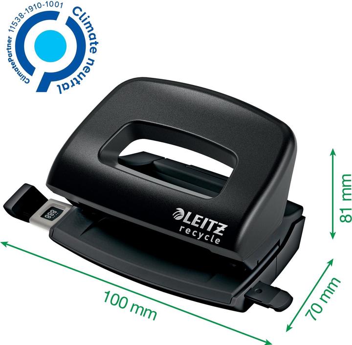 Actual product image Leitz Punch NeXXt Recycle 10 pages, Black