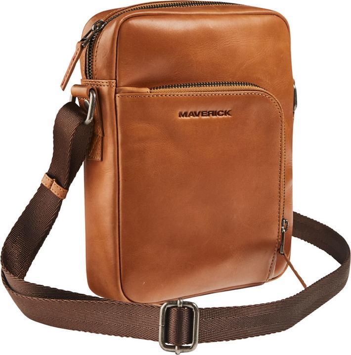Produktbild Maverick New Men Leder-Shoulderbag City, cognac