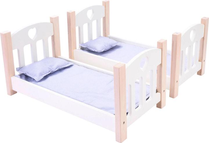 Produktbild Weible Puppen-Etagenbett Grau/Weiss