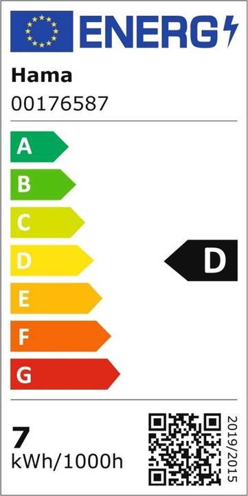 Label énergétique Hama Retro (E27, 6.50 W, 806 lm, 1 x, D)