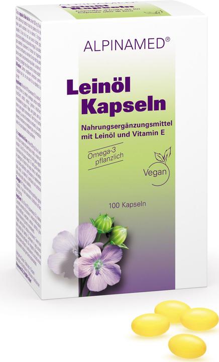 Actual product image Alpinamed Linseed Oil Capsules (100 Piece, Capsules, 112 g)