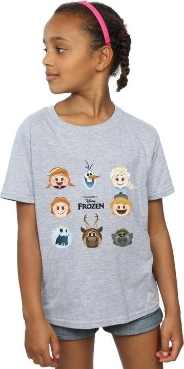 Actual product image Disney Frozen Girls Heads Cotton T-Shirt (152, 158)