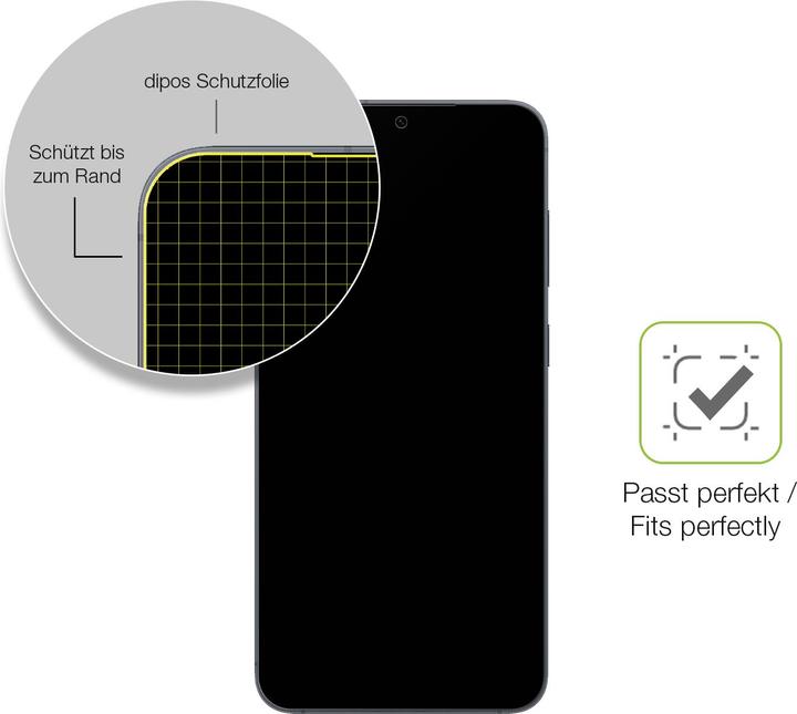 Immagine prodotto Dipos Full-Cover Pellicola Protettiva opaco (1 Pezzo/i, Samsung Galaxy S25)