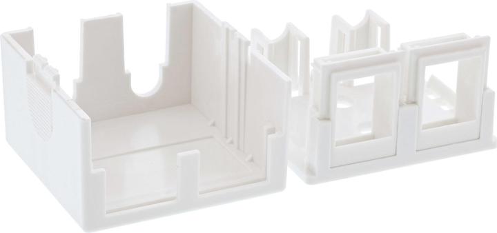 Actual product image InLine Surface-mounted junction box for 2x Keystone RJ45 jack