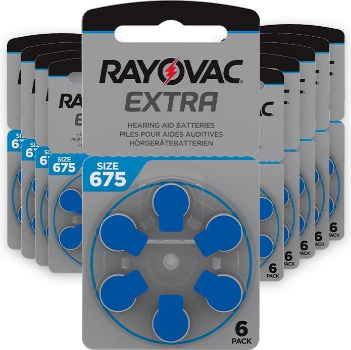 Image du produit Rayovac Extra 675 Piles pour appareils auditifs (60 pcs, 675, 640 mAh)
