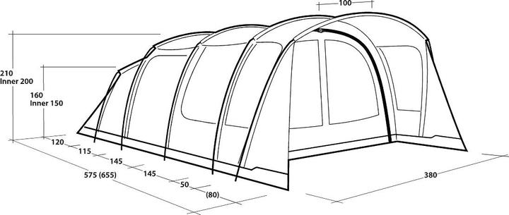 Actual product image Outwell Greenwood 6 (Tunnel tent, 26.60 kg, 6 persons)