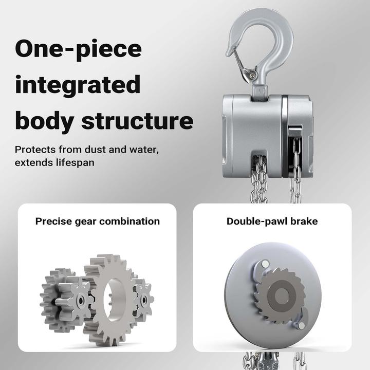 Produktbild Wiltec Kettenzug bis 250kg Handkettenzug 3m Hubhöhe Tragmittel Hebezeug Hebelzug