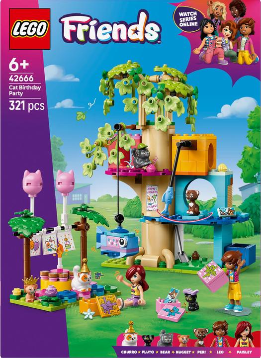 Produktbild LEGO Katzengeburtstagsparty & Baumhaus (42666, LEGO Friends)