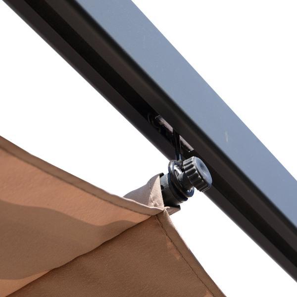 Actual product image Outsunny Pergola with sliding roof (300 cm, 300 cm)