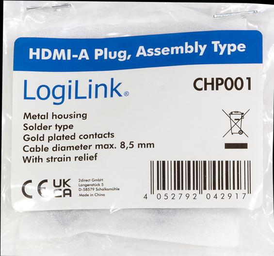 Produktbild LogiLink HDMI-A Stecker (Zubehör)
