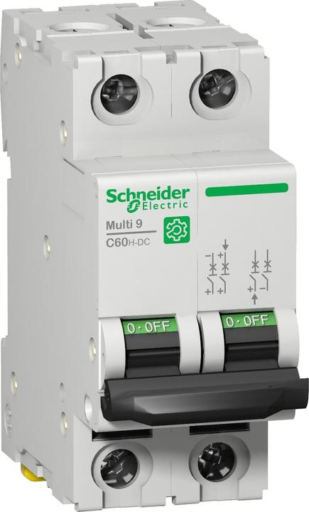 Schneider Electric M9U21216 M9 C60H-DC 2P 16A C 500V-DC Interruttore LS