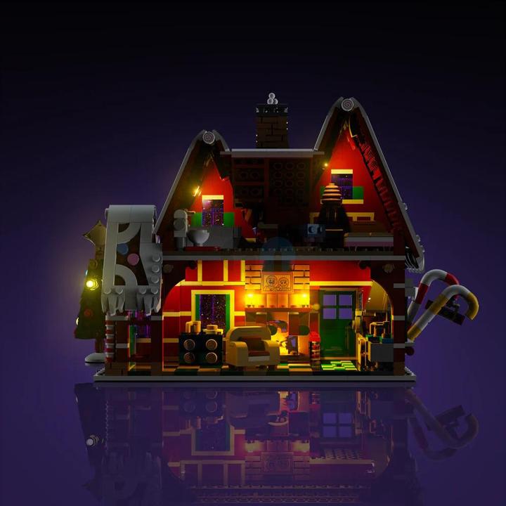 Actual product image Light my bricks LMB 2.0 LEGO® 10267# Winter Village Ginderbread House Light Kit