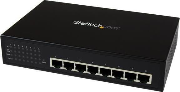 Image du produit StarTech 8 Port Gigabit POE Ethernet Switch (8 Ports)
