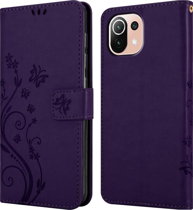 Actual product image Cadorabo Flower Book cover (Xiaomi Mi 11 Lite, Xiaomi Mi 11 Lite 5G)