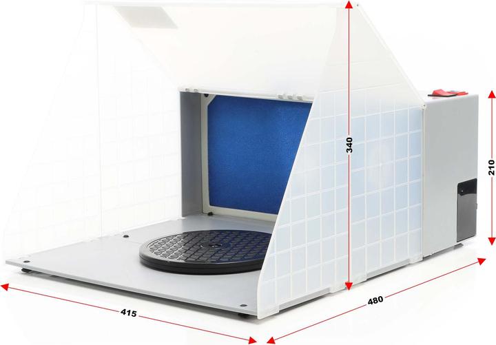 Produktbild Wiltec Komplett Set Airbrush Absauganlage 4m³/min 52dB Absaugung Farbe Farbnebel