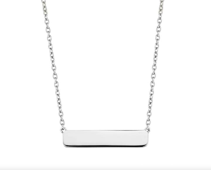 Ti Sento Milano Collier mit Gravurplatte in Silber 3893SI (925 Sterling Silber, 48 cm)