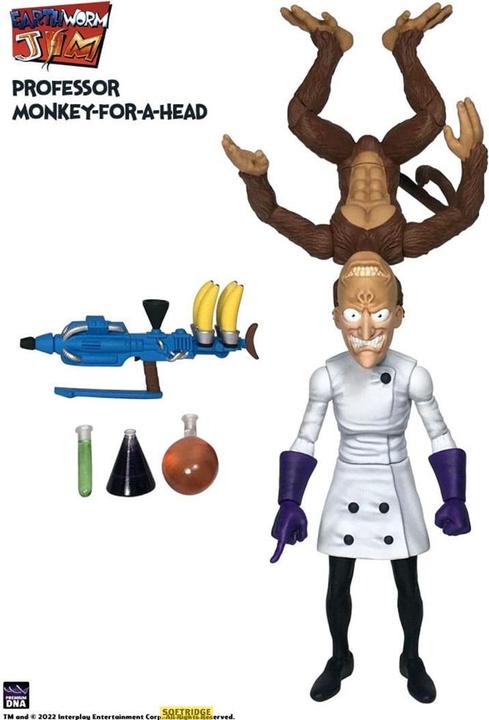 Actual product image Premium Earthworm Jim figurine Wave 1: Professor Monkey-For-A-Head 28 cm