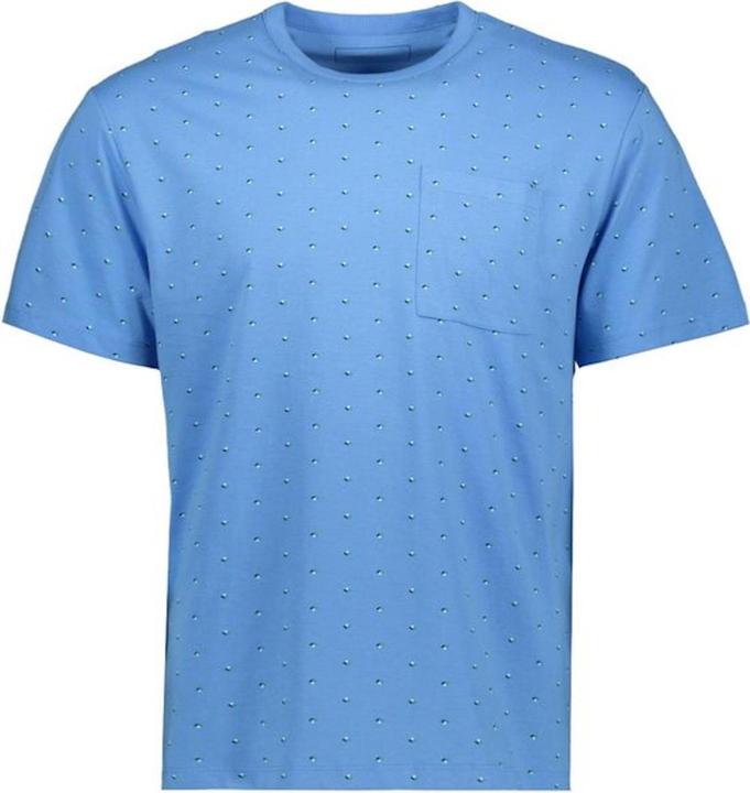 Tom Tailor T-Shirt Kurzarmshirt gepunktet mit Brusttasche (S)