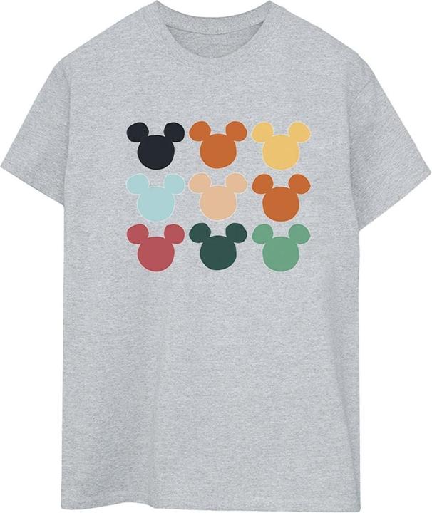 Immagine prodotto Disney Mickey Mouse Heads Square Maglietta Ampia Donna (XXL)