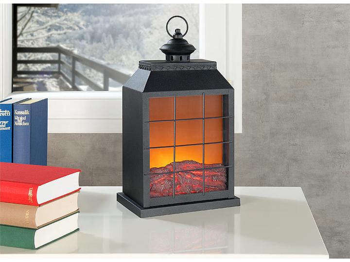 Actual product image Carlo Milano Electric decorative fireplace, USB & battery operation