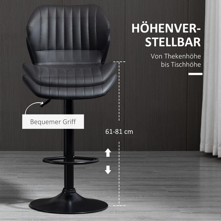 Produktbild Homcom Barhocker-Set höhenverstellbar und mit Fussring