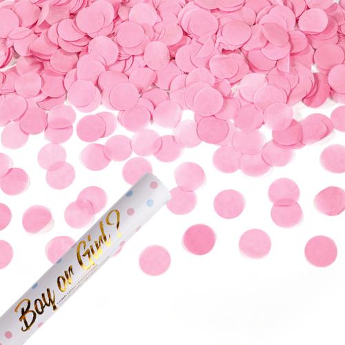 Actual product image Amscan Confetti Cannon Gender Reveal Girl