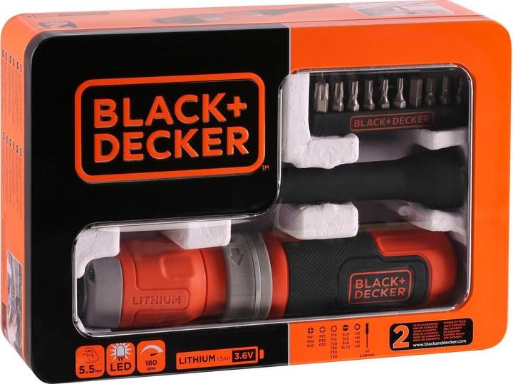 Actual product image Black & Decker Cordless screwdriver BFC603C (Rechargeable battery operated)