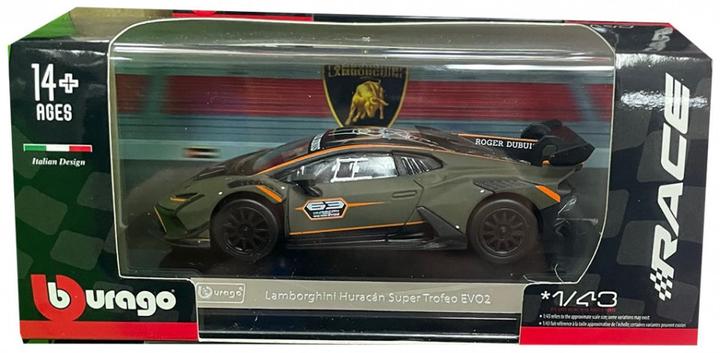 Actual product image Bburago 18-38305 Officia Lamborghini Huracan Super Trofeo EVO2 κλίμακα 1:43 Race Series Συλλεκτικό