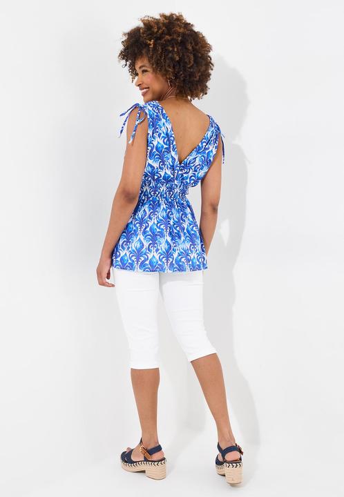 Produktbild Joe Browns Printed V-Neck Tie Shoulder Top (16)