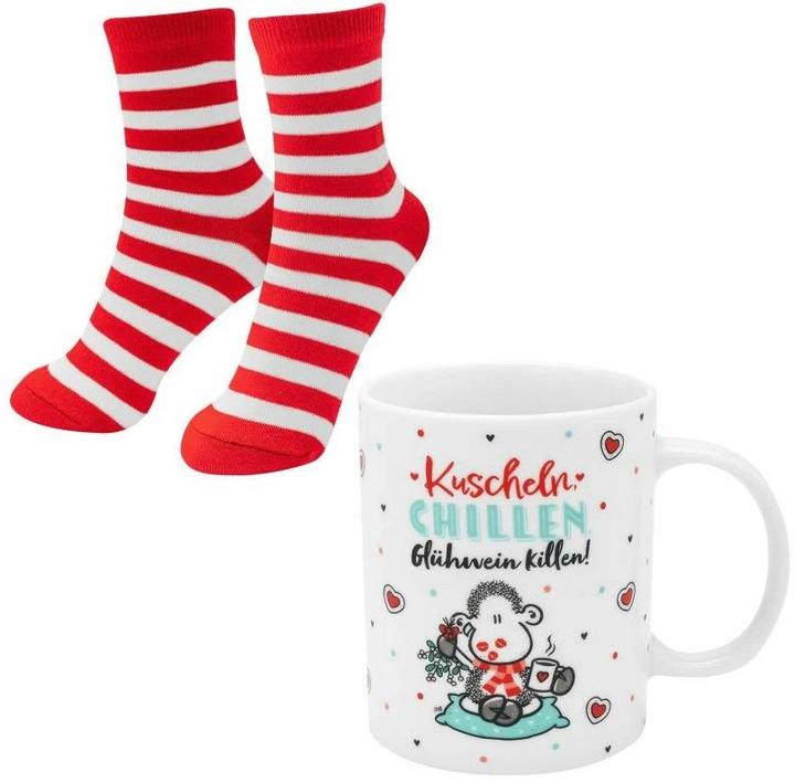 Sheepworld Fanartikel Tasse-Socken-Set Chill Grösse 36 - 40 (Einzelpack, 36 - 40)
