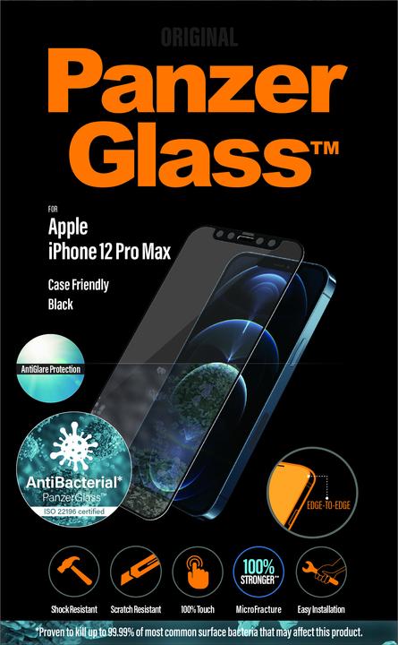 Produktbild PanzerGlass Case Friendly Black AB (1 Stück, Apple iPhone 12 Pro Max)