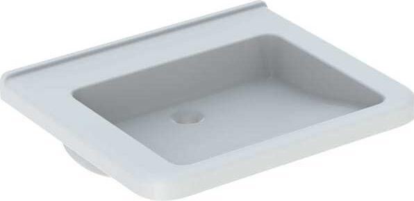 Produktbild Geberit Renova Nr. 1 Comfort, Waschtisch, unterfahrbar,650x550 mm, ohne Hahnloch, ohne Überlauf, we (550 mm, 650 mm)