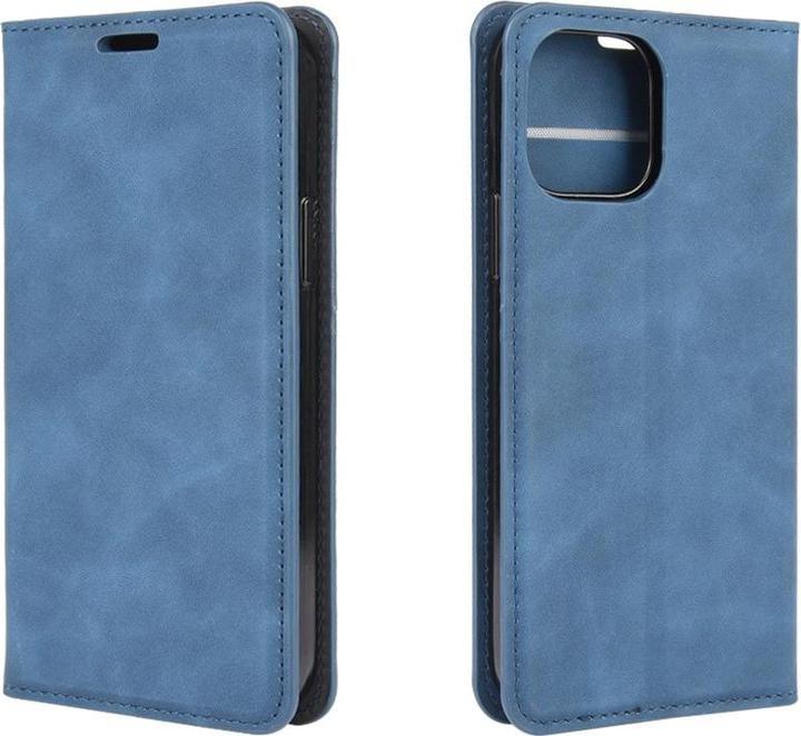 Cover-Discount iPhone 12 / 12 Pro - Seidige Stand Flip Case Hülle dunkelblau (Apple iPhone 12, Apple iPhone 12 Pro)